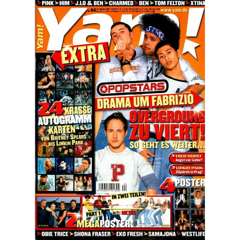 Yam! Nr.44 / 22 Oktober 2003 - Popstars Fabrizio