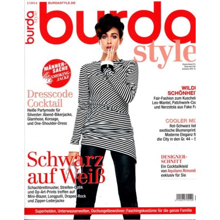 burda Moden 1/Januar 2014 - Kirsty MacPhail Schwarz auf Weiß