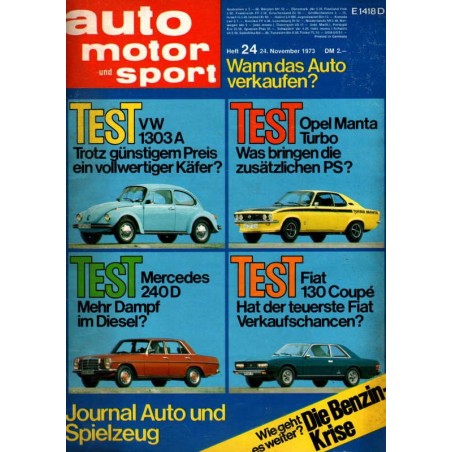 auto motor & sport Heft 24 / 24 November 1973 - Test