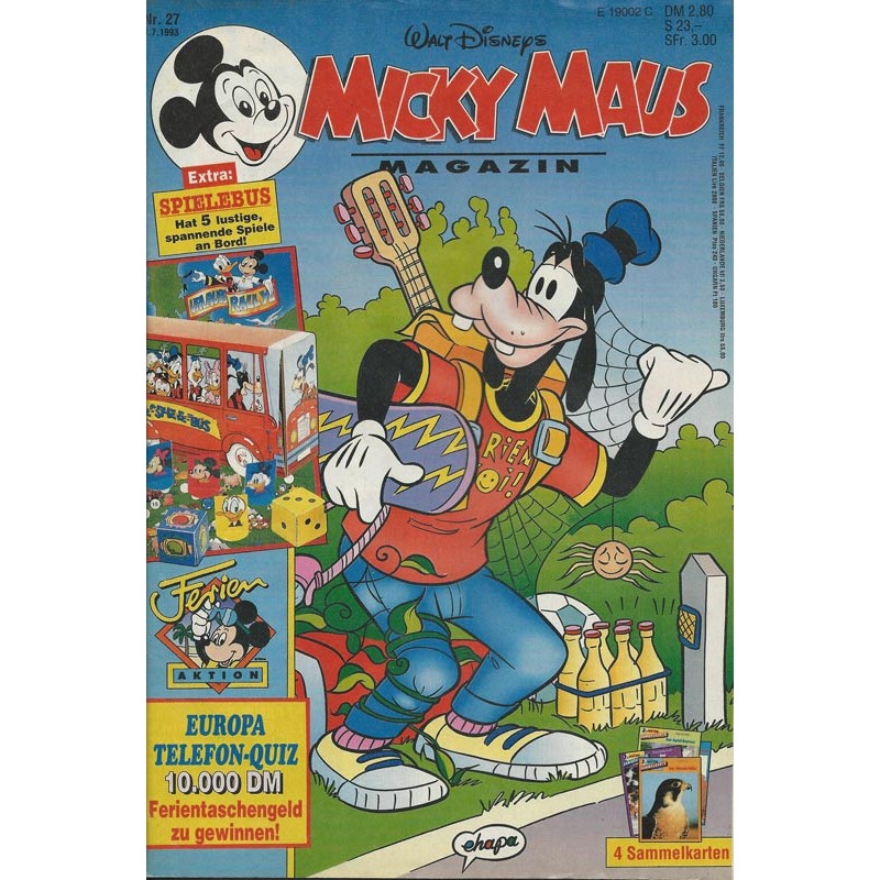 Micky Maus Nr. 27 / 1 Juli 1993 - Extra Spielebus Gimmick