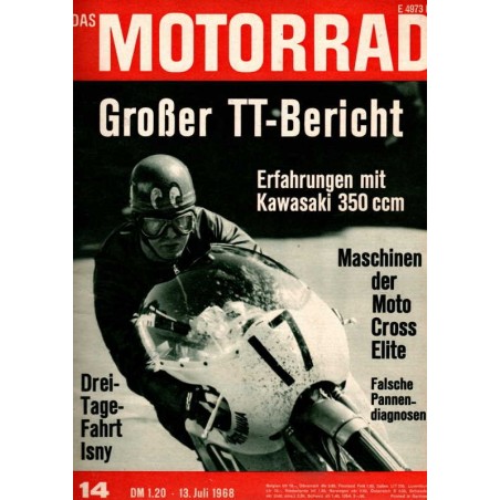 Das Motorrad Nr.14 / 13 Juli 1968 - Großer TT-Bericht