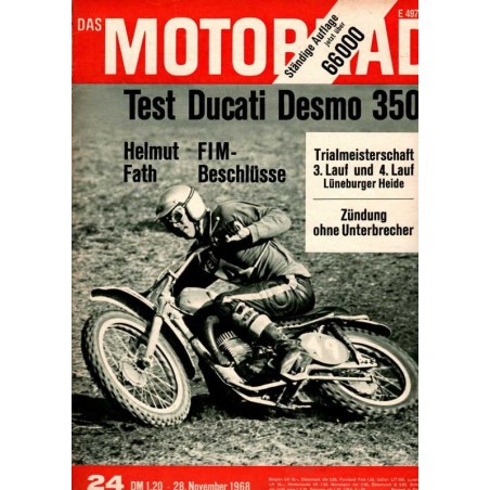 Das Motorrad Nr.24 / 28 November 1968 - Ducati Desmo 350