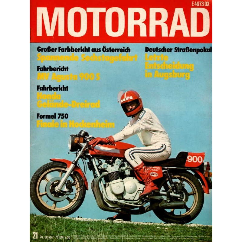 Das Motorrad Nr.21 / 20 Oktober 1976 - MV Agusta 900 S
