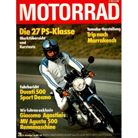Das Motorrad Nr.26 / 29 Dezember 1976 - Ducati 500 Sport Desmo