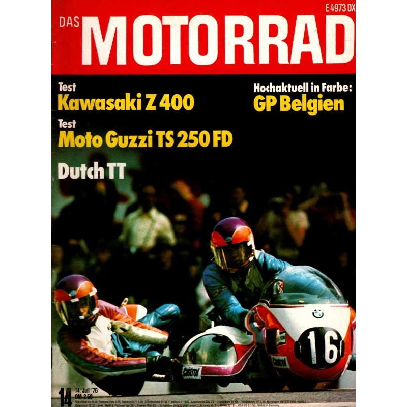 Das Motorrad Nr.14 / 14 Juli 1976 - Haller auf Krauser BMW