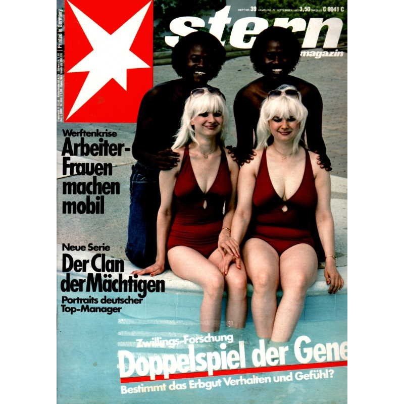 stern Heft Nr.39 / 22 September 1983 - Zwillings Forschung