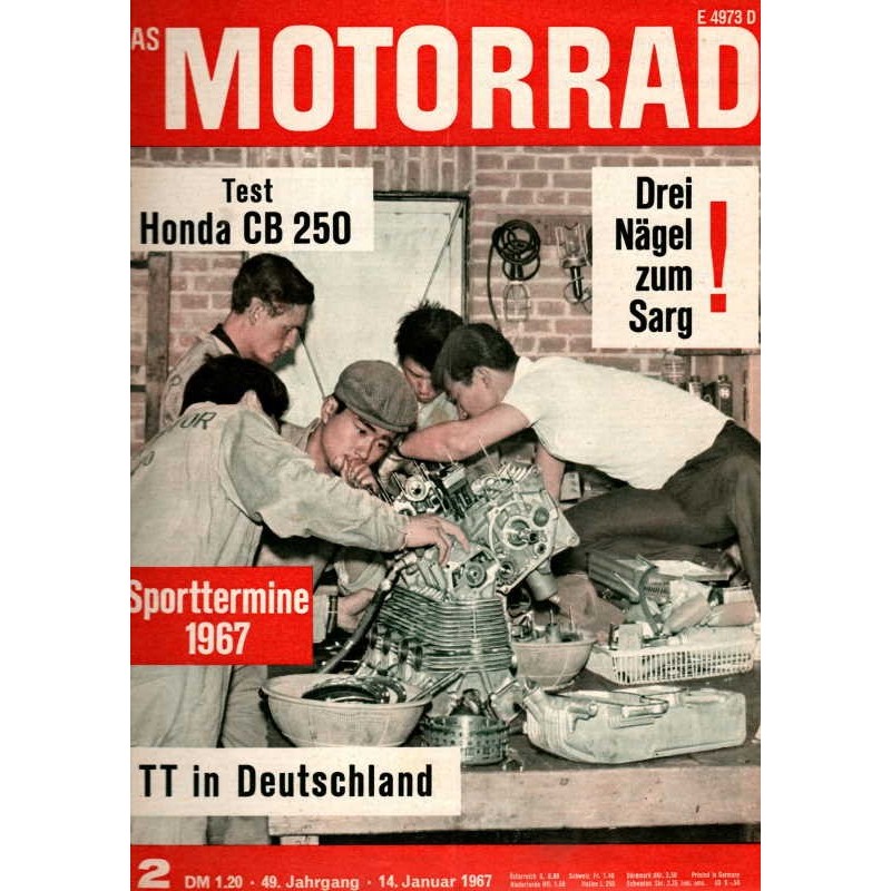 Das Motorrad Nr.2 / 14 Januar 1967 - Honda CB 250