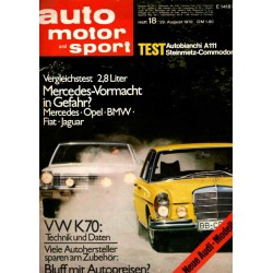 auto motor & sport Heft 18 / 29 August 1970 - Mercedes