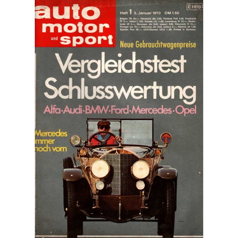 auto motor & sport Heft 1 / 3 Jan 1970 - Mercedes immer noch vorn