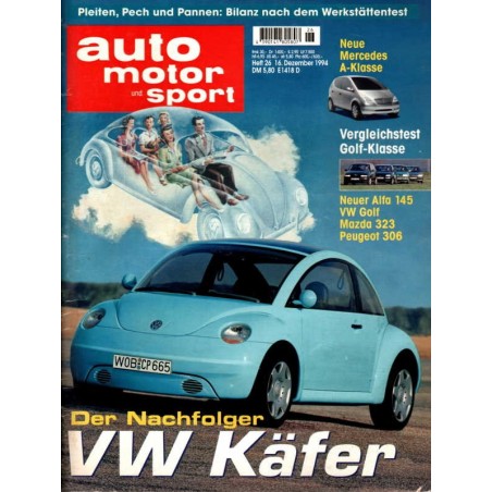 auto motor & sport Heft 26 / 16 Dezember 1994 - VW Käfer