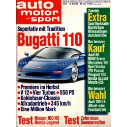 auto motor & sport Heft 9 / 19 April 1991 - Bugatti 110