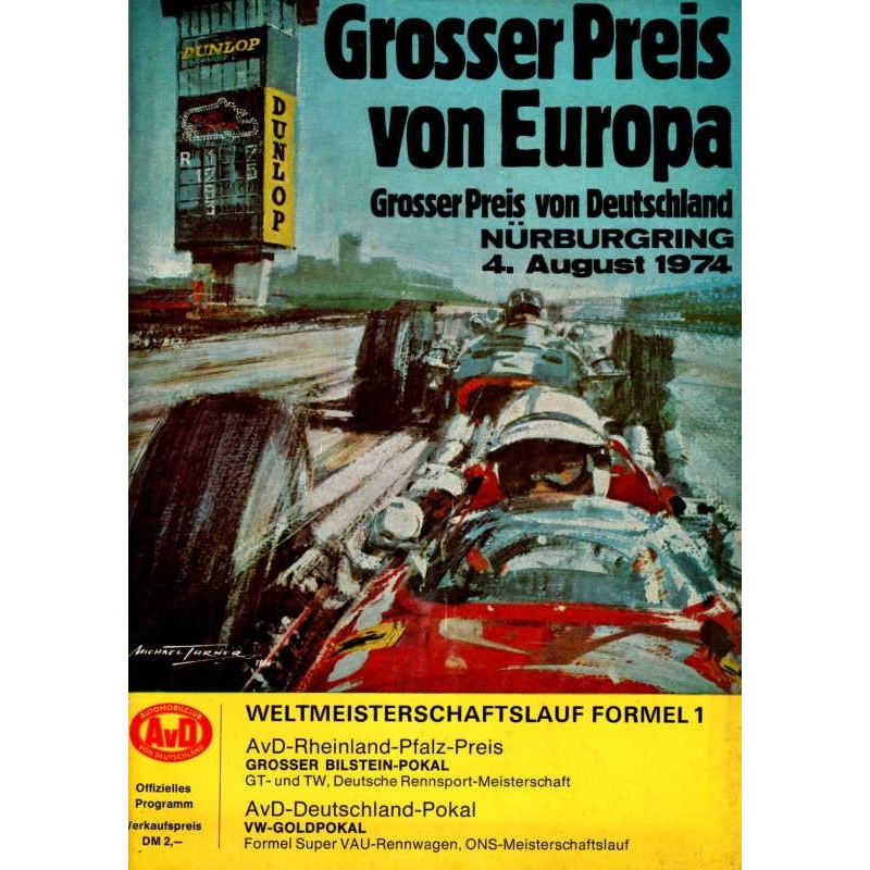 Grosser Preis von Europa / Nürburgring 4 August 1974