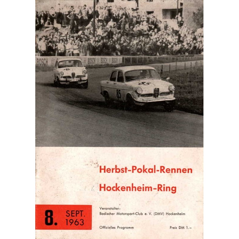 Herbst Pokal Rennen Hockenheim Ring / 8 September 1963