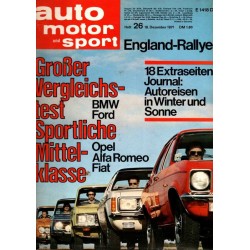 auto motor & sport 26 / 18 Dez. 1971 - Sportliche Mittelklasse