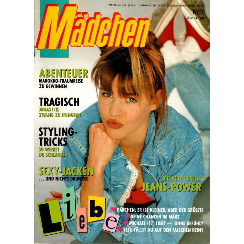 Mädchen Nr.6 / 28 Februar 1990 - Jeans Power