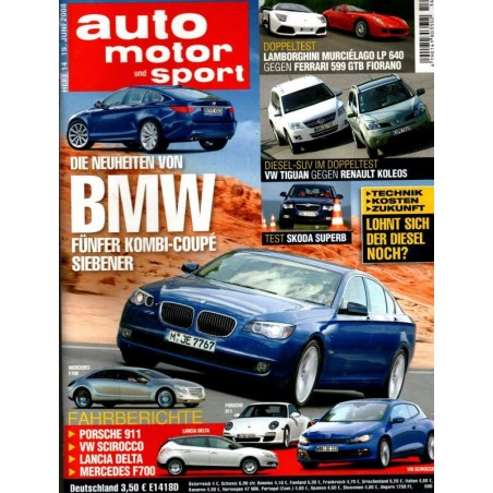 auto motor & sport Heft 14 / 19 Juni 2008 - BMW Neuheiten