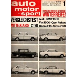 auto motor & sport Heft 1 / 7 Januar 1967 - Mittelklasse