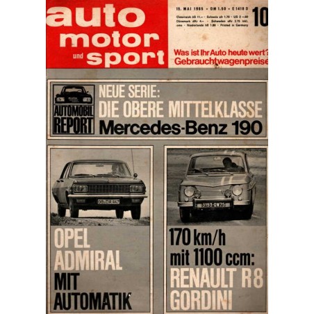 auto motor & sport Heft 10 / 15 Mai 1965 - Opel & Renault