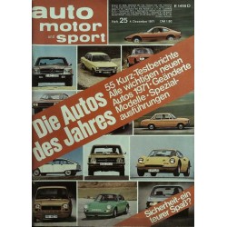 auto motor & sport Heft 25 / 4 Dez. 1971 - Die Autos des Jahres