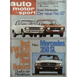 auto motor & sport Heft 9 / 24 April 1971 - VW gegen Opel