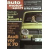 auto motor & sport Heft 1 / 2 Januar 1971 - Renault 6