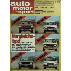 auto motor & sport Heft 8 / 13 April 1974 - Vergleichstest