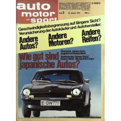 auto motor & sport Heft 2 / 19 Januar 1974 - Japanische Autos