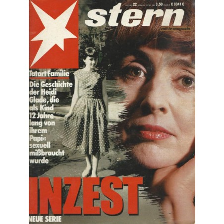 stern Heft Nr.22 / 26 Mai 1988 - Heidi Glade Inzest