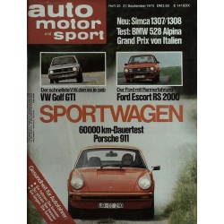auto motor & sport Heft 20 / 27 September 1975 - Porsche 911