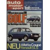 auto motor & sport Heft 11 / 25 Mai 1974 - VW Golf
