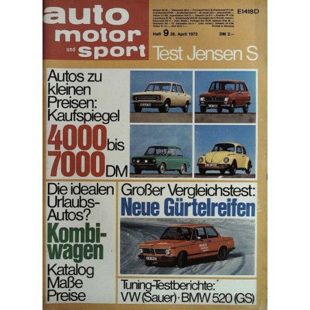 auto motor & sport Heft 9 / 28 April 1973 - Kaufspiegel