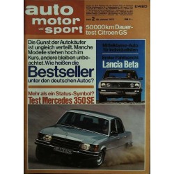 auto motor & sport Heft 2 / 20 Januar 1973 - Bestseller