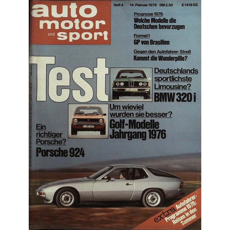 auto motor & sport Heft 4 / 14 Februar 1976 - Porsche 924