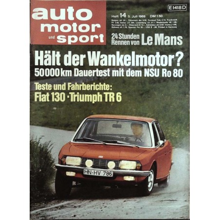 auto motor & sport Heft 14 / 5 Juli 1969 - NSU Ro 80