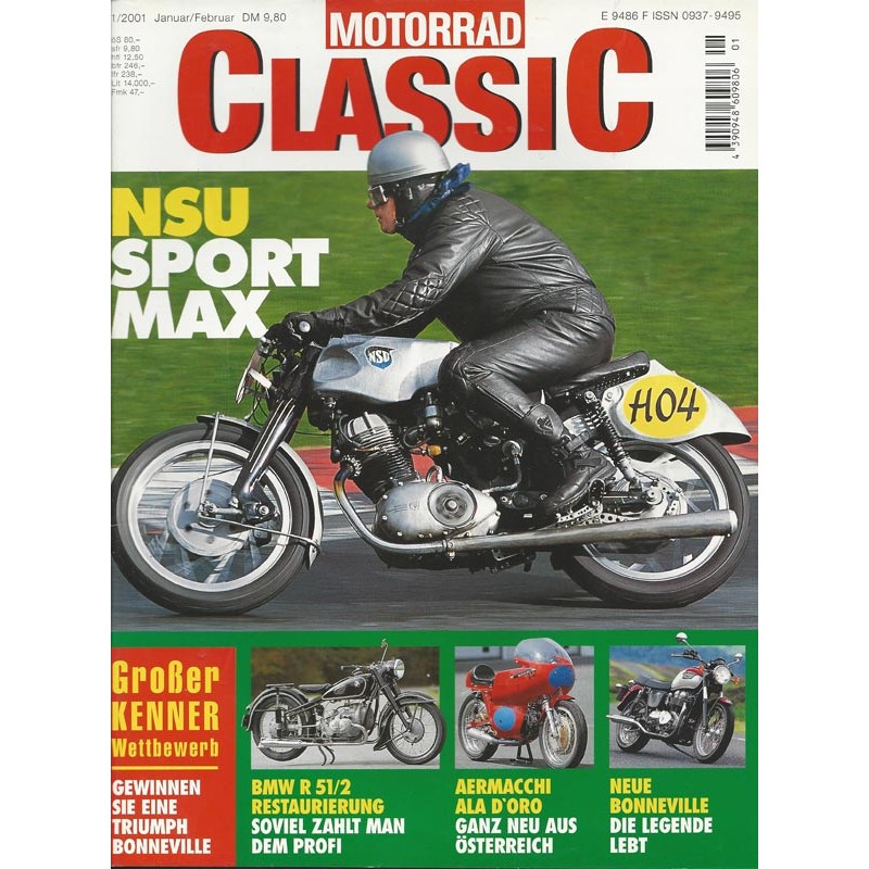 Motorrad Classic 1/01- Januar/Februar 2001 - NSU Sportmax