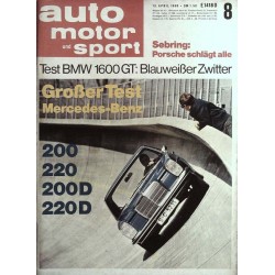 auto motor & sport Heft 8 / 13 April 1968 - Mercedes Benz