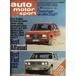 auto motor & sport Heft 24 / 25 November 1972 - Alfasud & Fiat 132
