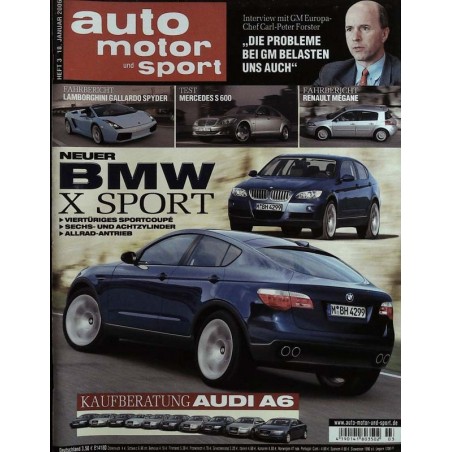 auto motor & sport Heft 3 / 18 Januar 2006 - BMW X Sport