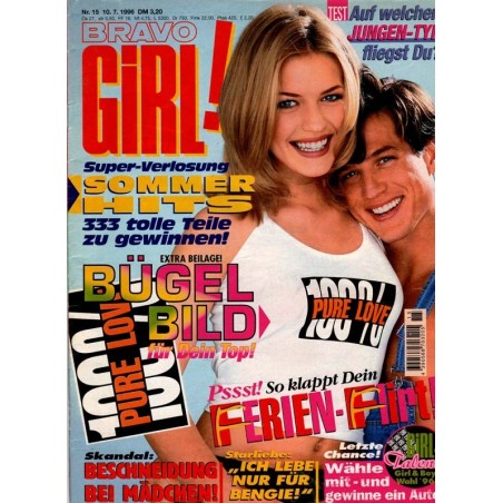 Bravo Girl Nr.15 / 10 Juli 1996 - Ferien Flirt