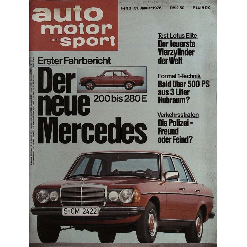 auto motor & sport Heft 3 / 31 Januar 1976 - Mercedes 200 bis 280 E