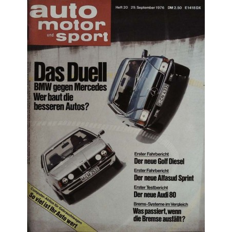 auto motor & sport Heft 20 / 29 September 1976 - Das Duell