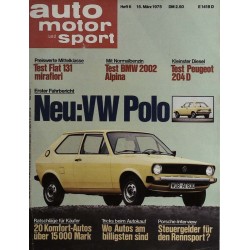 auto motor & sport Heft 6 / 15 März 1975 - VW Polo