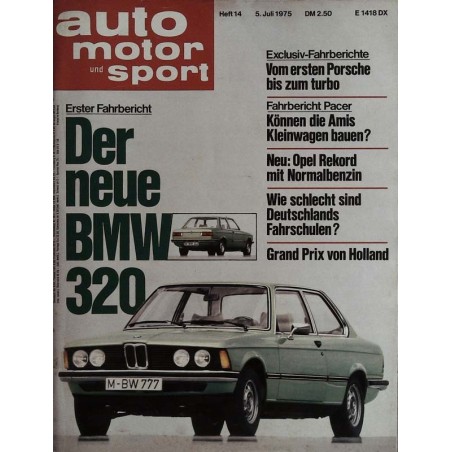 auto motor & sport Heft 14 / 5 Juli 1975 - Der neue BMW 320