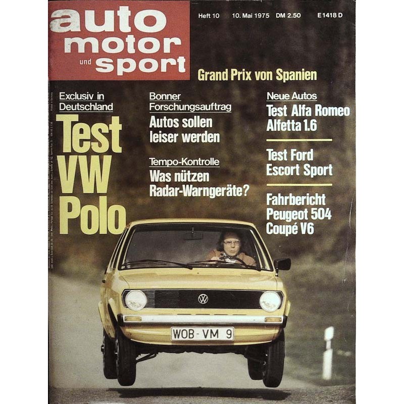 auto motor & sport Heft 10 / 10 Mai 1975 - Test VW Polo
