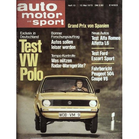 auto motor & sport Heft 10 / 10 Mai 1975 - Test VW Polo