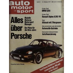 auto motor & sport Heft 21 / 12 Okt. 1977 - Alles über Porsche
