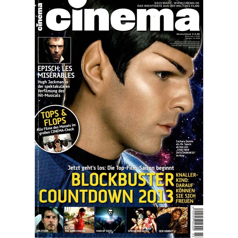 CINEMA 03/13 März 2013 - Zaschary Quinto aka Mr. Spock