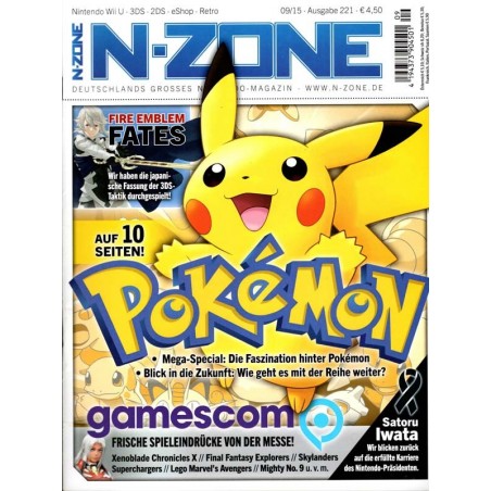 N-Zone 09/2015 - Ausgabe 221 - Pokemon auf 10 Seiten!