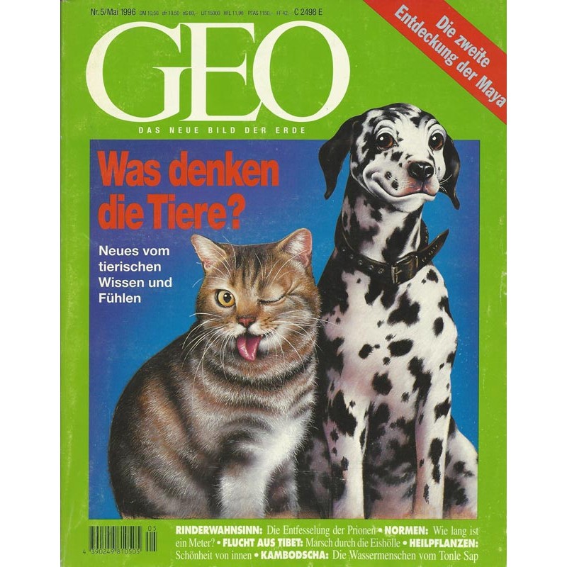 Geo Nr. 5 / Mai 1996 - Was denken die Tiere?