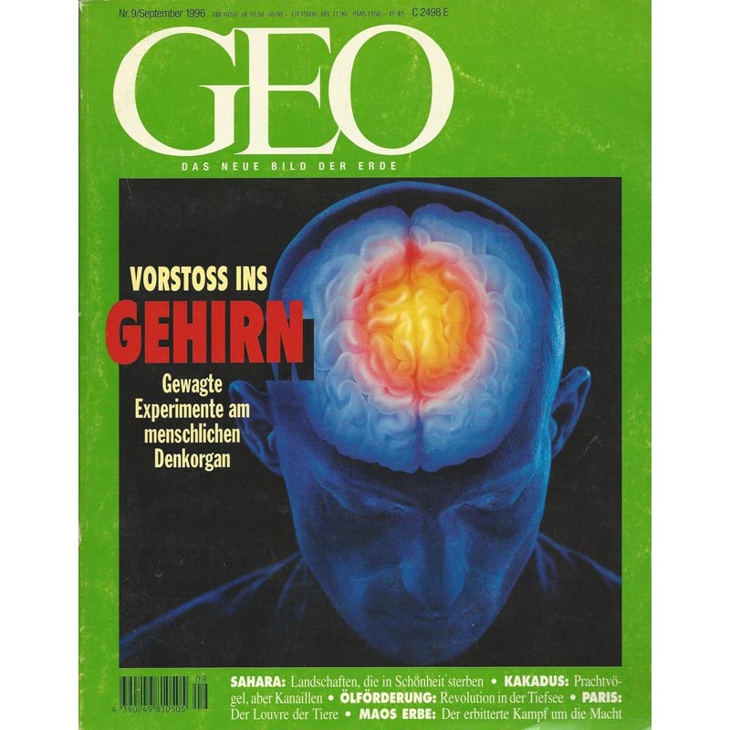 Geo Nr. 9 / September 1996 - Vorstoss ins Gehirn